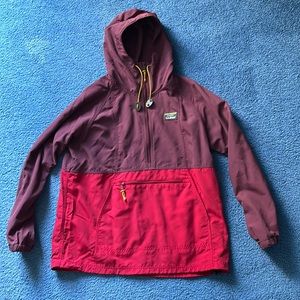 LL Bean Women’s Anorak Pullover rain jacket L
